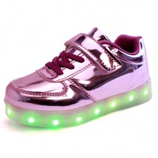 Patent leather led light up sneaker